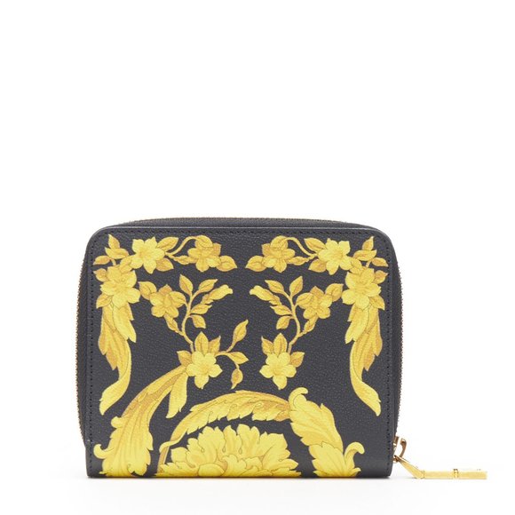 VERSACE Baroque Medusa Leather Zip Around Wallet - Picture 2 of 7